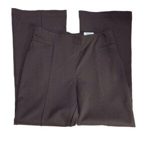 INC Women's Boot Leg Pants High Rise French Roast Rayon Blend Stretch Size 16